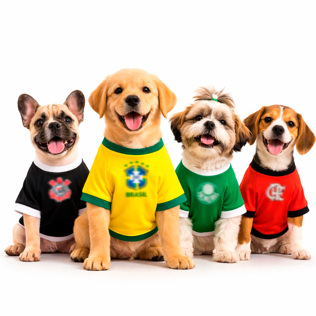 ROUPA PET Time Roupinha Animal Verão Inverno Cachorro Gato