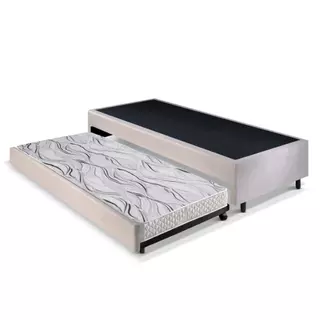 Bicama Box Solteiro 88x188 com Colchão Auxiliar Ecoflex em Oferta na Shopee