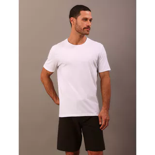 Camiseta Manga Curta Swimwear Logo Costas Calvin Klein Swimwear - Branco em Oferta na Shopee