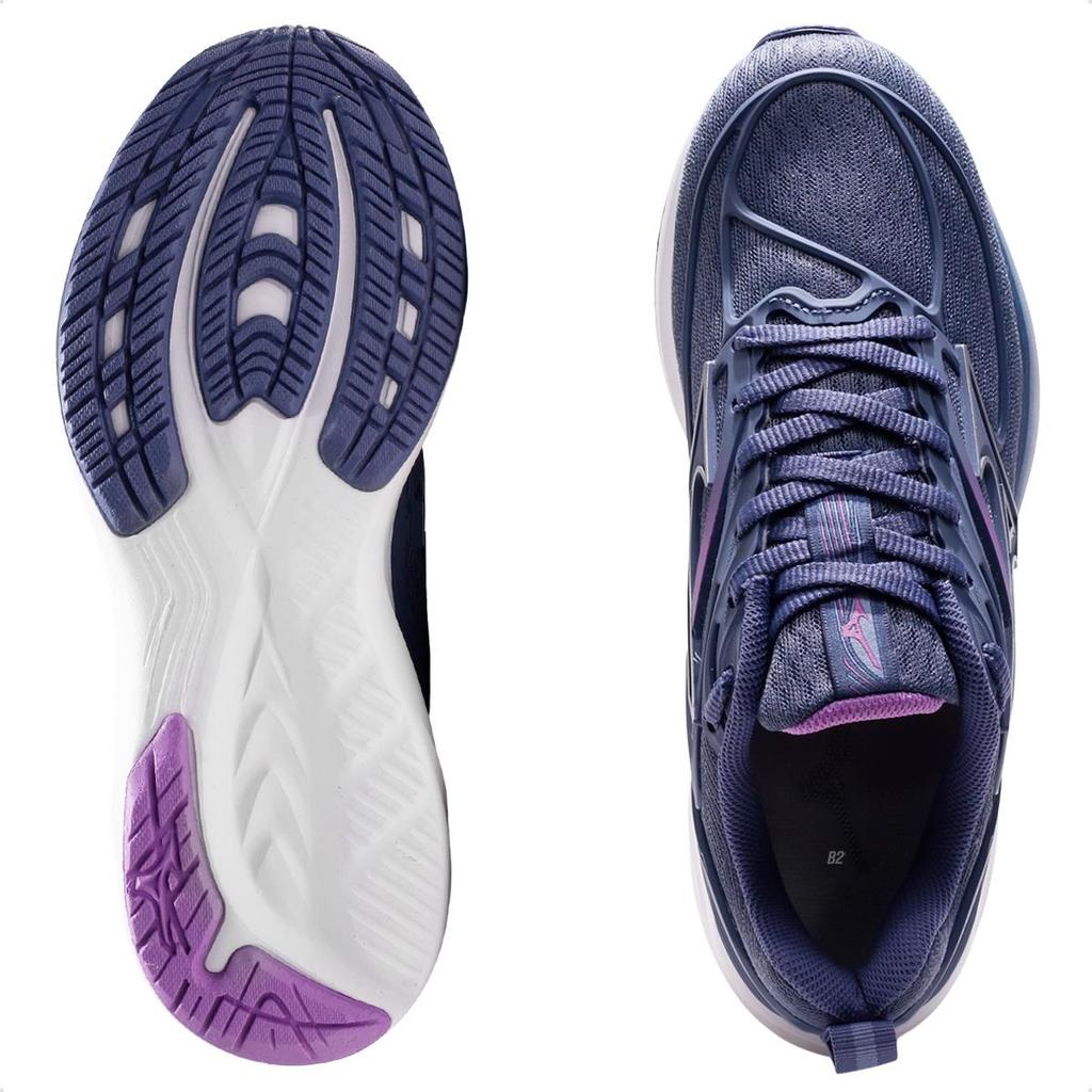 Tênis Mizuno Space 6 Feminino Azul/Lilas Original com Nota Fiscal