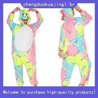 Pijama Brilha no Escuro Unicórnio de Menina de inverno em Oferta na Shopee
