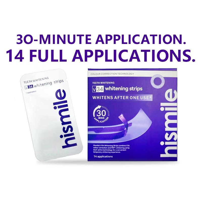 V34whiteningstrips cuidado para limpeza de dentes adesivos de beleza tiras brancas adesivos de cuidados uma vez 7G3O