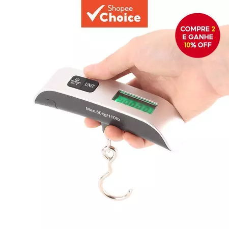 Balança Eletrônica De 50kg Digital De 10g Bolso Mala De Viagem Bagagem Ferramenta De Peso De