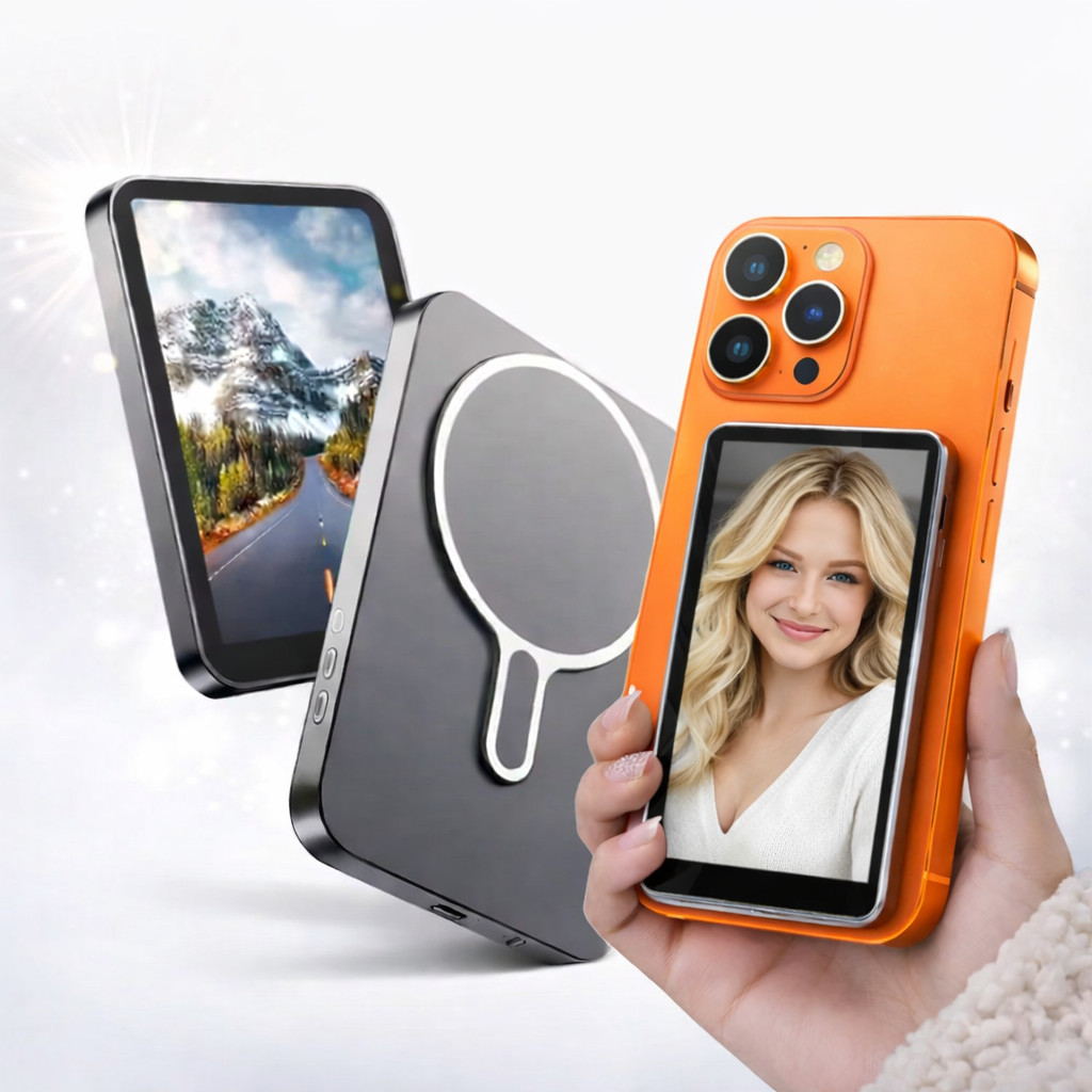 Tela Magnética Monitor Para Celular Sem Fio Smartphone Selfie Vlog Gravação