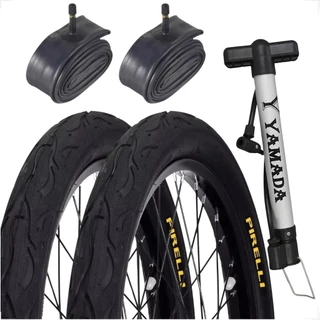 Par Pneu Bicicleta Pirelli Tornado Beta Flame Balão Aro 26 x 2.125 + Par Camara + Brinde Bomba de ar em Oferta na Shopee