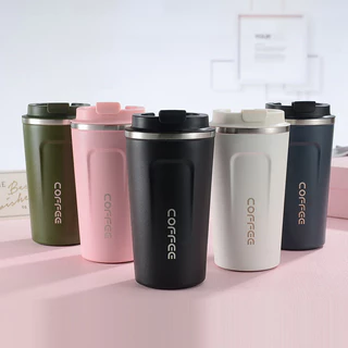 Caneca Copo Café Coffee Isolado Termico de Aço Inoxidável à Prova de Vazamento 510ML