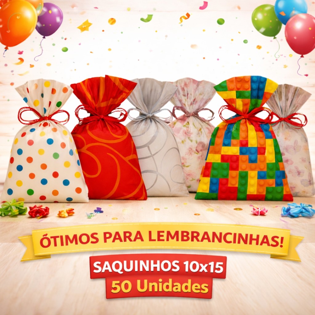 Saquinhos 10x15 para Lembrancinhas – Pacote com 50 Unidades | Shopee Brasil
