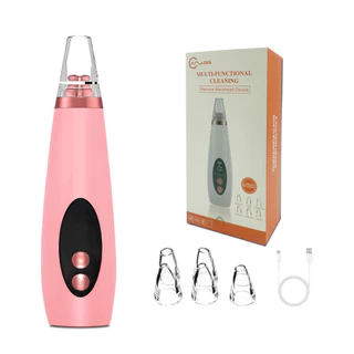 Removedor de Cravos Elétrico Facial USB Recarregável 3 Níveis Sucção Limpeza Profunda Poros Acne Espinhas Portátil em Oferta na Shopee