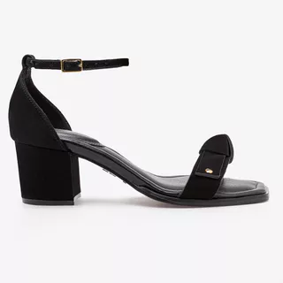 Sandália Feminina Sophia Couro Preto em Oferta na Shopee