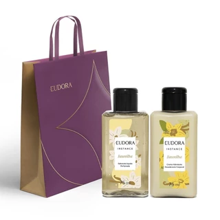 Combo Instance Baunilha Mini: Sabonete Líquido 75ml + Loção Hidratante Desodorante Corporal Baunilha 75ml+ Sacola Eudora em Oferta na Shopee