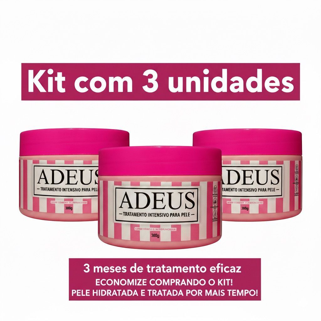 Adeus-KIT Creme Rosa Multifuncional 3 Unidades ORIGINAL | Shopee Brasil