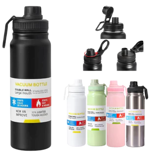 Garrafa Squeeze Térmica 800ml Aço Inox Academia Escola Trabalho