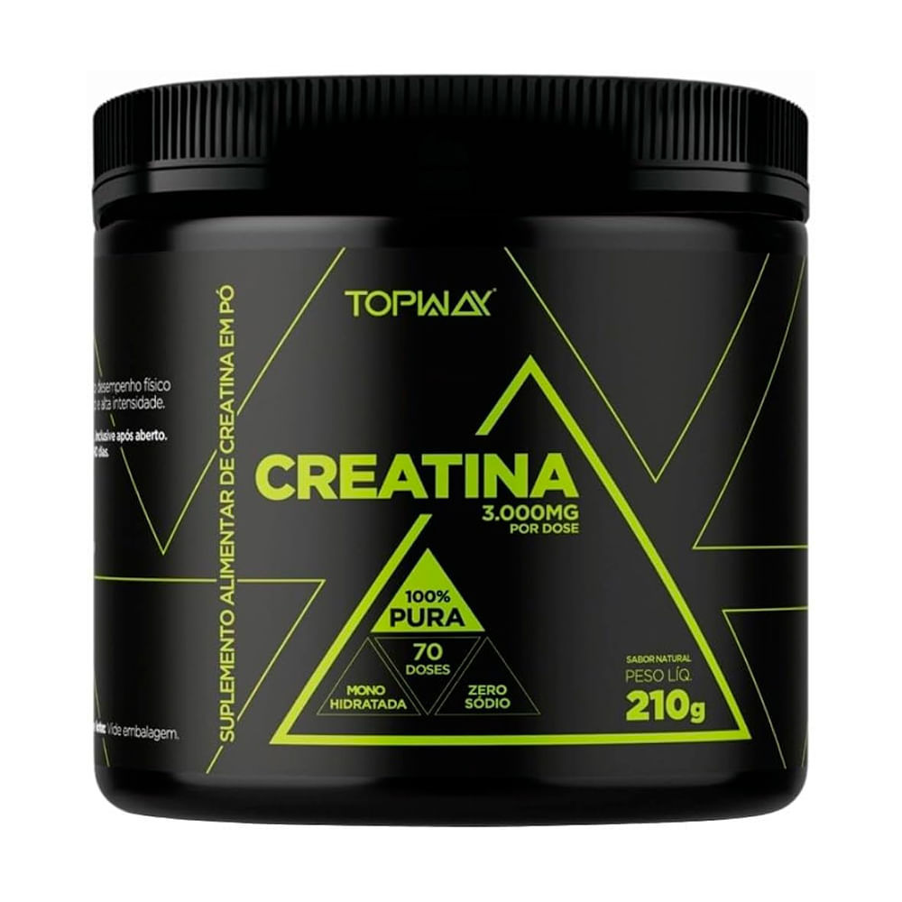 Creatina 3.000mg TopWay 100% Pura Sabor Natural 210g | Shopee Brasil