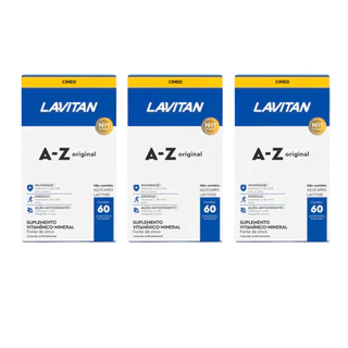 Kit 3 Lavitan A-Z Original Suplemento Com 60 Caps - Cimed