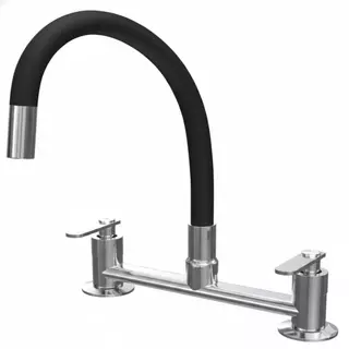 Misturador de Mesa Cozinha Bica Móvel Colorflex Black Pratic Romar em Oferta na Shopee