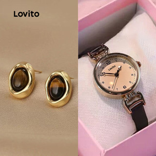 Lovito Relógio De Quartzo Casual Liso Retrô E Elegante, Simples E Versátil Para Todas As Estações Para Mulheres LFA82346 — foto 3 — Achou Levou Brasil