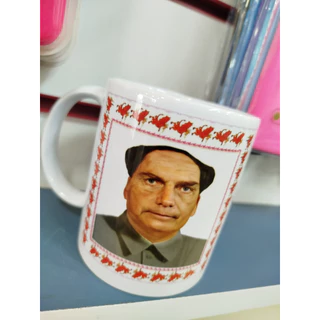 Caneca Meme - Bolsonaro Tsé - Presente - Social Credit Batle - Bolsoxina Presente 325ml Porcelana