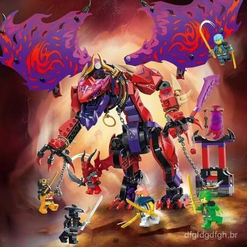 ZW9E Lego Ninjago Dragão Caos 71832 Brinquedos Educativos para