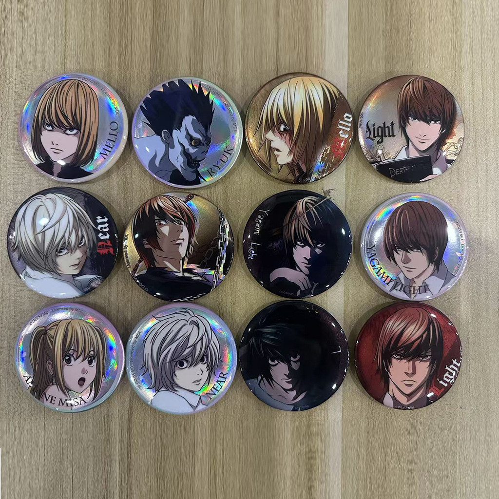 Death Note Light Yagami Perto De Mello Ryuk Misa Amane Distintivo