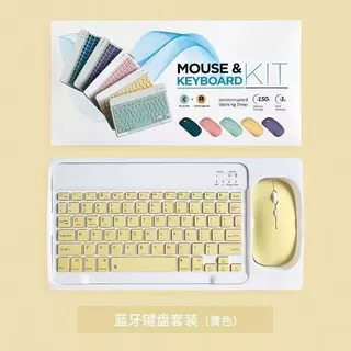 Kit Teclado Mouse Sem Fio Bluetooth 78 Teclas Recarregável Portátil iPad Tablet