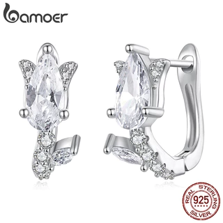 Brincos De Prata Esterlina 925 Bamoer Joias De Tulipa Para Presente Feminino em Oferta na Shopee
