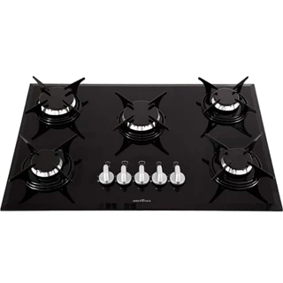 Fogão Cooktop 5 Boca Britânia BCT5P Bivolt Estrutura Vidro Temperado 8mm Superautomático Boca 3000W em Oferta na Shopee