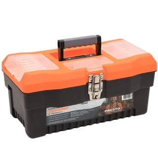 Caixa plástica para ferramentas 16" com bandeja - 96038 Presto em Oferta na Shopee