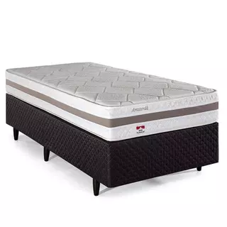 Cama Box Solteiro Herval Amsterdã com Molas Ensacadas, 61x88x188 cm em Oferta na Shopee