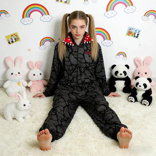 Stranger Things Com Capuz Planta Carnívora Pijama Macacão Para Homens E Mulheres Fantasia De Festa De Natal Sleepwea em Oferta na Shopee