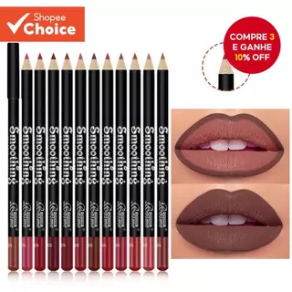 Lápis Delineador Labial De Cor Única , À Prova D'água De Manchas , Resistente A Transferência , Maquiagem , Batom , Cosm em Oferta na Shopee