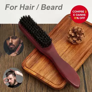 Escova De Cabelo De Madeira Para Liso , Massagem No Couro Cabeludo Vermelho , Desembaraçador , Antiestático , Cuidados C em Oferta na Shopee