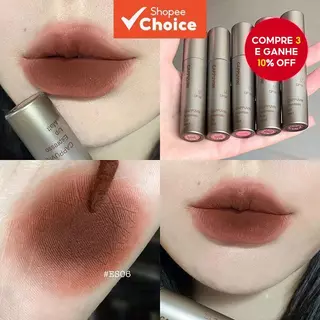 Cappuvini Batom Líquido de Espresso Italiano - Gloss Labial Veludo Matte, Maquiagem de Longa Duração para Outono/Inverno em Oferta na Shopee