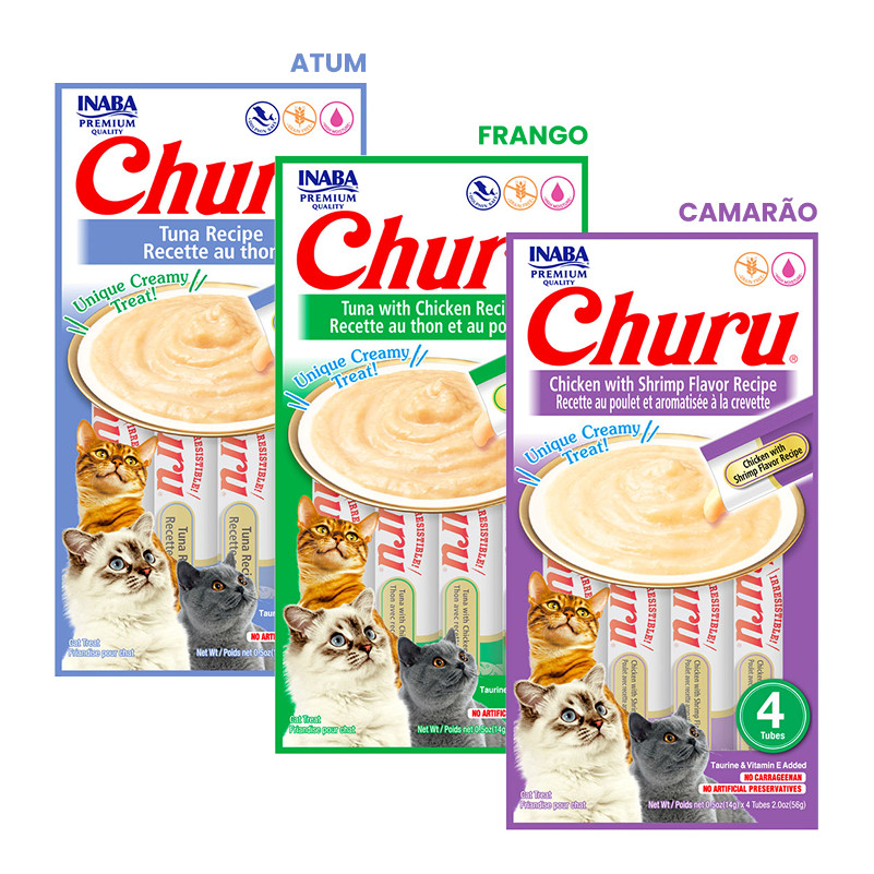 Kit Gato Churu Trio — 3 sabores (3×56 g)