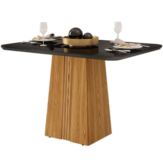 Mesa de Jantar Raquel com Tampo de Vidro 79,6 x 120 x 90cm DJ Móveis em Oferta na Shopee