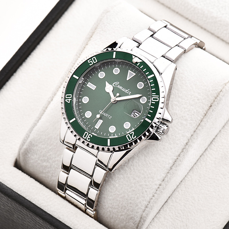 especial Relógio masculino moda Casual pulseira de aço na moda relógio de quartzo calendário exclusivo luminoso e