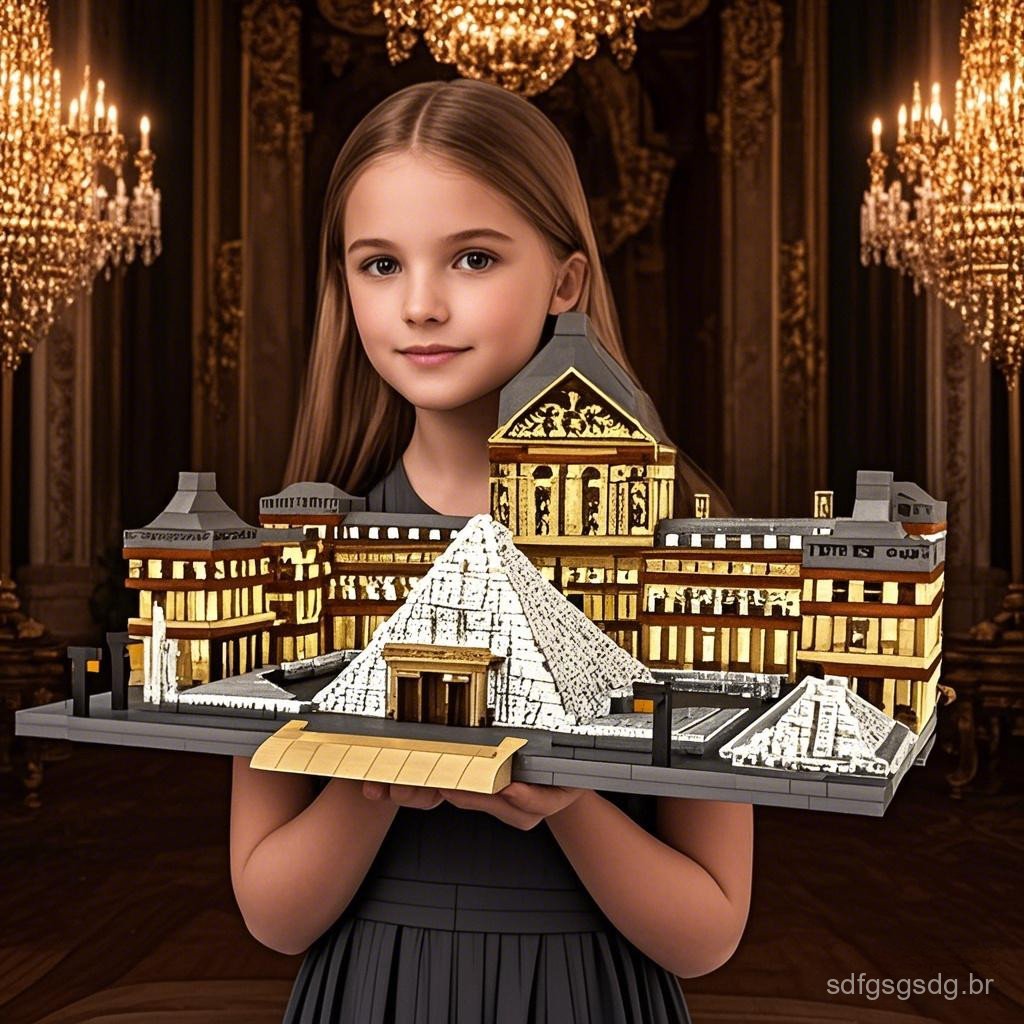 ferramentas construção civil, Modelo Arquitetônico Louvre 3300 Peças de Blocos de Construção Micro-Granulares Br