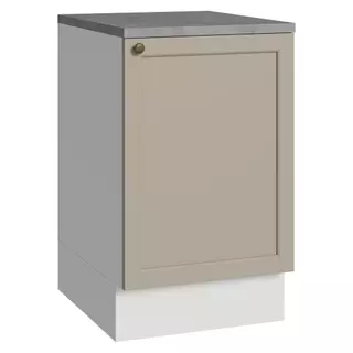Balcão de Cozinha 50cm 1 Porta (Com Tampo) Branco/Crema Vik Madesa em Oferta na Shopee