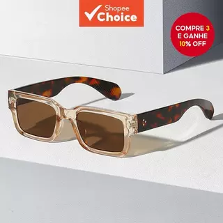 Óculos De Sol Quadrados Unissex Retrô Vintage Proteção UV400 Para Homens E Mulheres em Oferta na Shopee