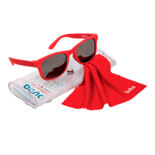 Óculos De Sol Infantil Armação Flexível Vermelho - Buba em Oferta na Shopee