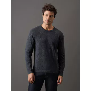Tricot Masculino Gola Careca Calvin Klein Jeans - Preto em Oferta na Shopee