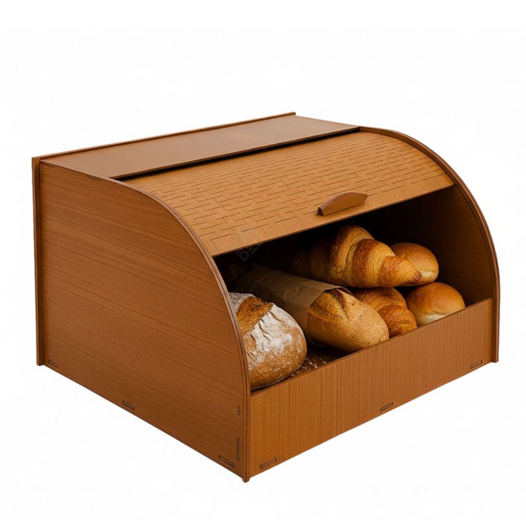 Caixa De Pão Em MDF Para Cozinha Organizada Porta Pão Decora