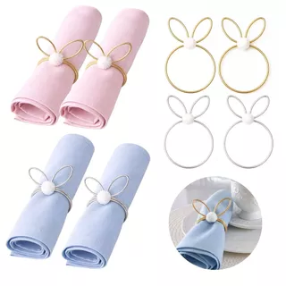 Kit Páscoa Mesa Posta – 4 Guardanapos + 4 Anéis de Guardanapo em Oferta na Shopee