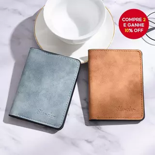 Carteira Vertical Ultrafina Para Homens-Porta-Cartões Fino Com Janela De Identificação em Oferta na Shopee