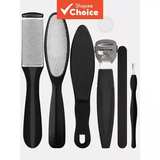 Kit De Cuidados Com Os Pés , Raspa De Pé De Aço Inoxidável E Removedor De Calos Para Pele Morta , Dura Rachada em Oferta na Shopee