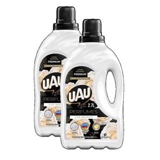 kit 2 Lava Roupas Líquido UAU Perfume Chá Branco 2,7L