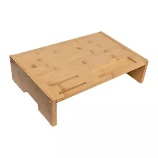 Base de Mesa Para Notebook ou Monitor Zinnia, Com Organizador, Bambu, ZNO-ONM2-NT em Oferta na Shopee