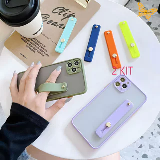 Kit 2 Suporte Multifuncional Silicone Push Pull Suporte De Pulseira Para Capa De Celular Móvel De Volta Adesivos KZJ003