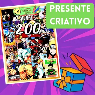 200 Desenhos pra colorir animes em Oferta na Shopee