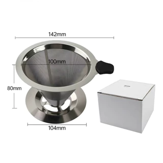Coador de Café Inox Reutilizável Tipo V60 Filtro Permanente Malha Fina com Base  marisa em Oferta na Shopee