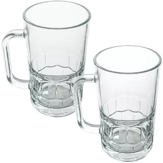 Jogo de Canecas de Chopp de Vidro 320ml 2 Peças  - Seu Lar em Oferta na Shopee